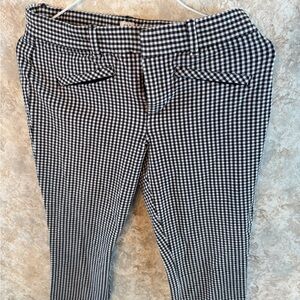 Gap Black and White Checkered Pants
